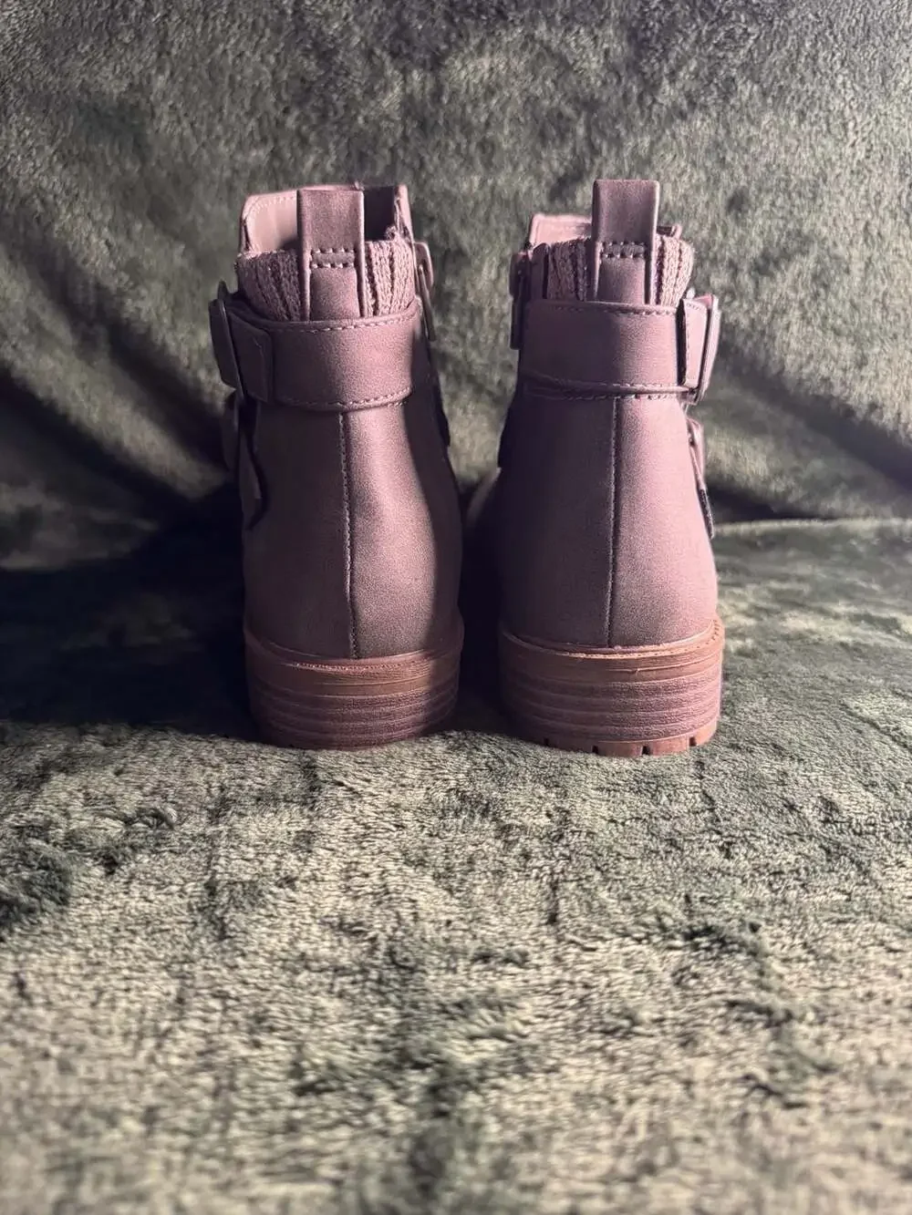 Wonder Nation Girls Sweater Knit Buckle Ankle Boot